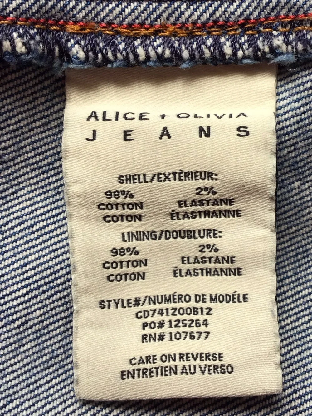 Alice + Olivia Paxton High-Rise Zipper Denim Mini Skirt